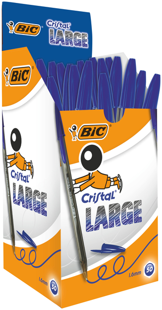 Balpen Bic Cristal large blauw afbeelding