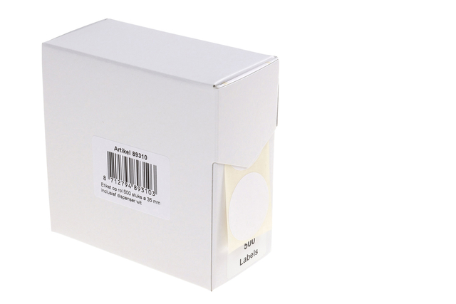 Etiket Rillprint 35mm op rol wit 500 stuks — Foto 2 van 2