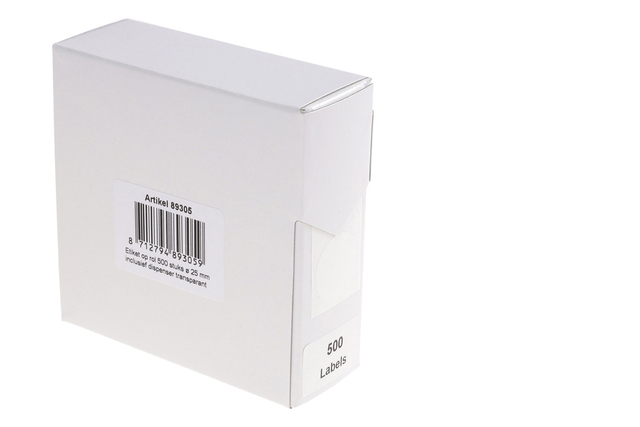 Etiket Rillprint 25mm 500st op rol transparant afbeelding