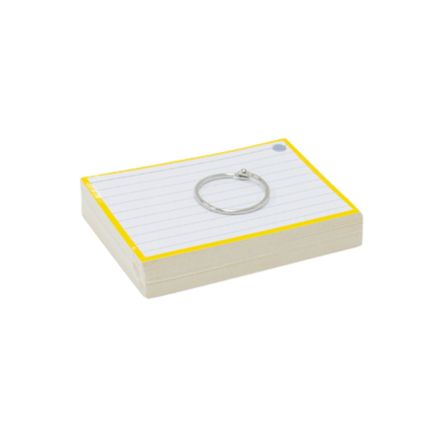 Flashcards A7 Geel incl. clipring afbeelding