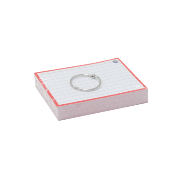 Flashcards A7 Rood incl. clipring afbeelding