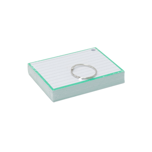 Flashcards A7 Groen incl. clipring afbeelding