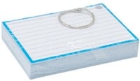 Flashcards A7 Blauw incl. clipring