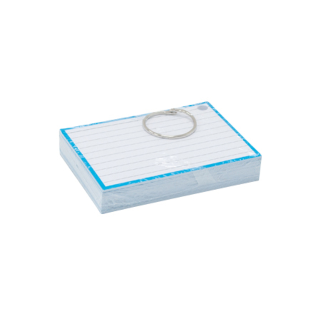 Flashcards A7 Blauw incl. clipring afbeelding
