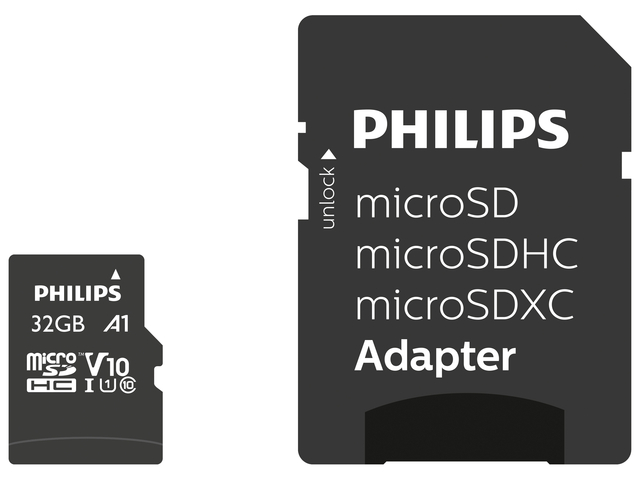 Geheugenkaart Philips Ultra Speed MicroSDHC Class 10 UHS-I U1 32GB