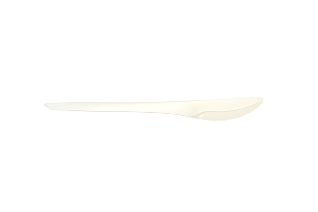 Mes IEZZY herbruikbaar CPLA 190mm 50 stuks wit afbeelding