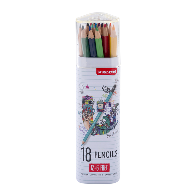 Kleurpotlood Bruynzeel set à 18 stuks assorti afbeelding