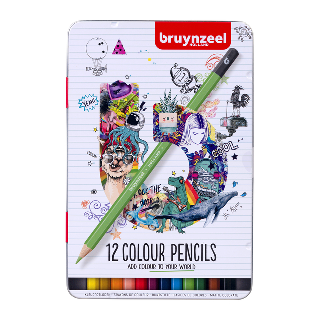 Kleurpotlood Bruynzeel set à 12 stuks assorti afbeelding