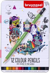Kleurpotlood Bruynzeel set à 12 stuks assorti