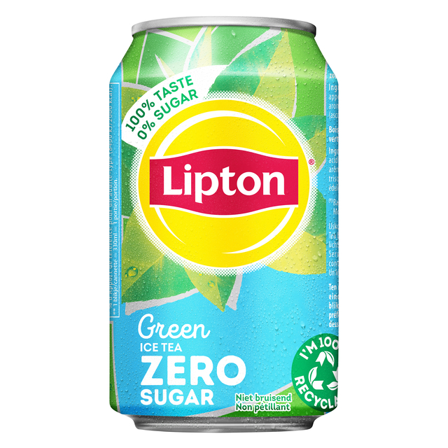 Frisdrank Lipton Ice Tea green zero blik 330ml afbeelding