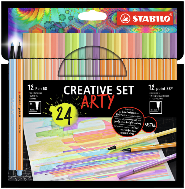Creative set STABILO 8868/24 Arty assorti etui à 24 stuks afbeelding