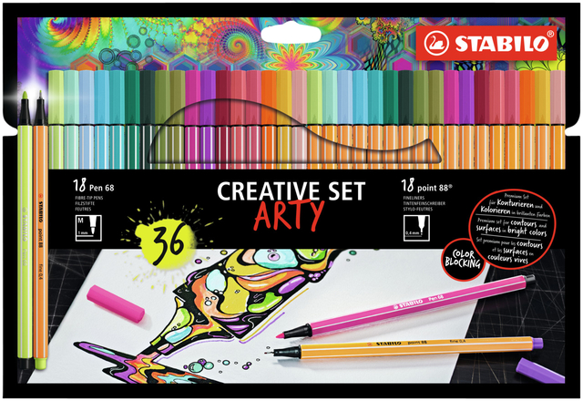 Creative set STABILO 8868/36 Arty assorti etui à 36 stuks afbeelding