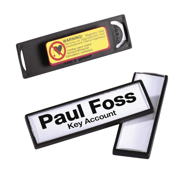 Badge Durable clip card met magneet 17x67mm 25 stuks afbeelding