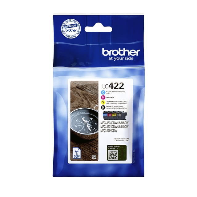 Inktcartridge Brother LC-422VAL zwart 3 kleuren afbeelding