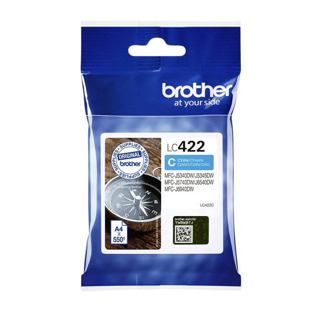 Inktcartridge Brother LC-422C blauw afbeelding