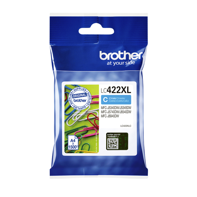 Inktcartridge Brother LC-422XLC blauw afbeelding