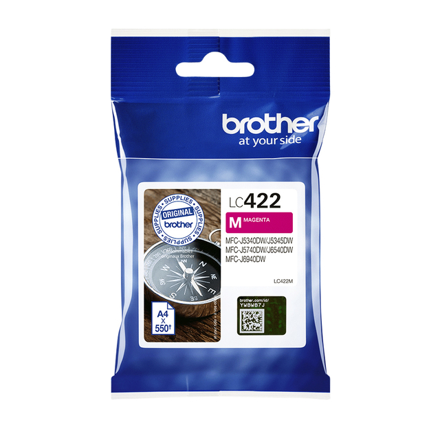 Inktcartridge Brother LC-422M rood afbeelding