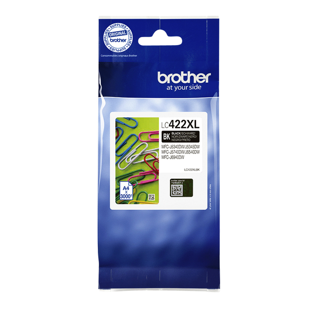 Inktcartridge Brother LC-422XLBK zwart afbeelding