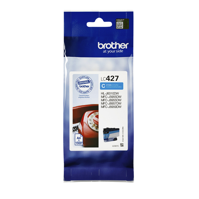 Inktcartridge Brother LC-427C blauw afbeelding