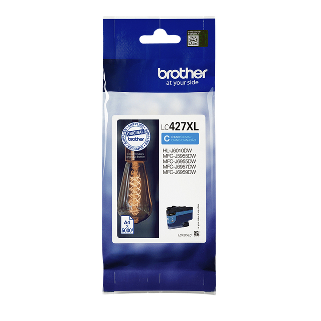 Inktcartridge Brother LC-427XLC blauw afbeelding