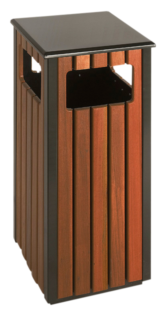 Afvalbak Vepa Bins voor buiten 36l zwart/houtlook afbeelding