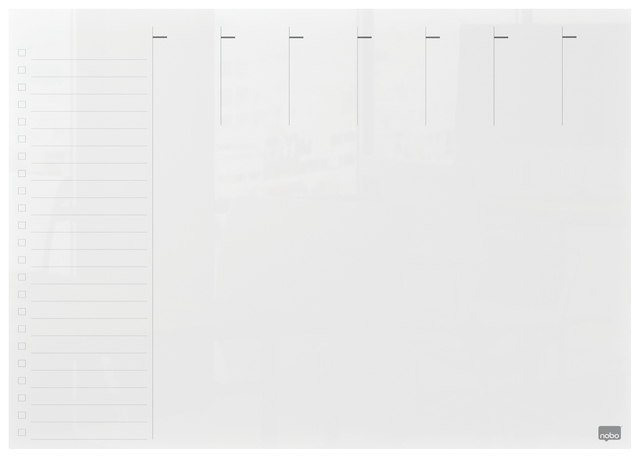 Weekplanner Nobo transparant acryl A4 afbeelding
