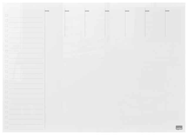 Weekplanner Nobo transparant acryl A4 afbeelding