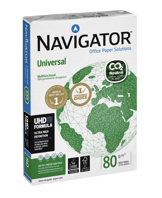 Kopieerpapier Navigator Universal CO2 A4 80gr wit 500 vel afbeelding