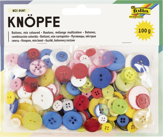 Knopen Folia 100 gram assorti afbeelding