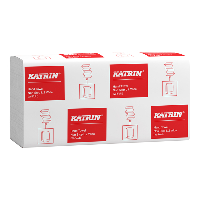 Handdoek Katrin w-vouw 2-laags 240x320mm 25x120 vel wit 61549 afbeelding