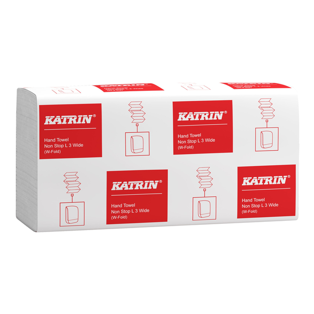 Handdoek Katrin w-vouw 3-laags 240x320mm 25x90 vel wit 61556 afbeelding