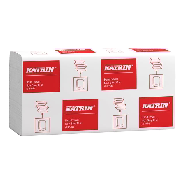 Handdoek Katrin z-vouw 2-laags 203x240mm 25x160 vel wit 61617 afbeelding
