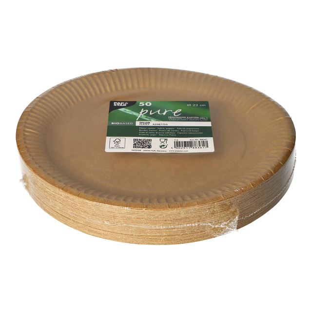 Bord Papstar 230mm karton bruin 50 stuks — Foto 2 van 2