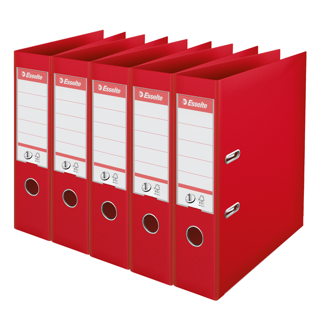 Ordner Esselte Vivida No.1 multipack 75mm A4 5 stuks rood afbeelding