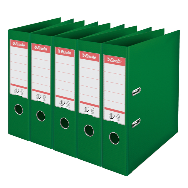 Ordner Esselte Vivida No.1 multipack 75mm A4 5 stuks groen afbeelding