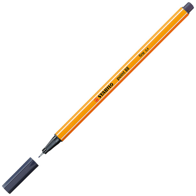 Fineliner STABILO point 88/98 fijn payne&apos;s grijs afbeelding