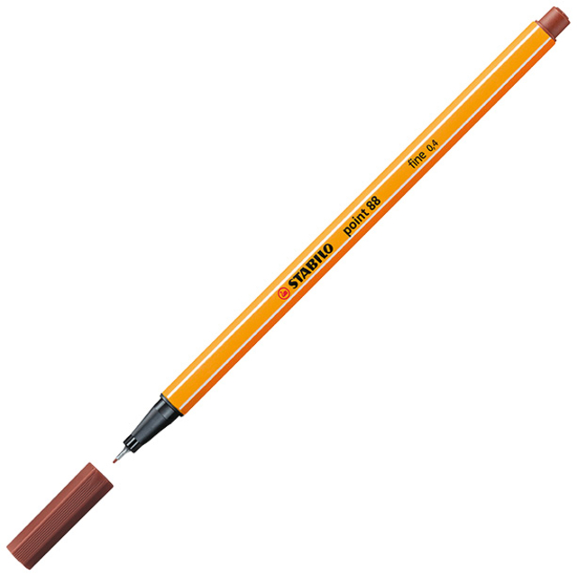 Fineliner STABILO point 88/75 fijn sienna afbeelding