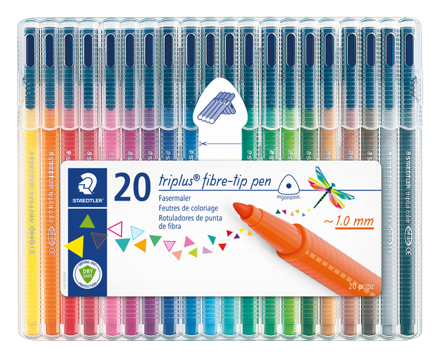 Kleurstift Staedtler 323 Triplus color à 20 kleuren afbeelding