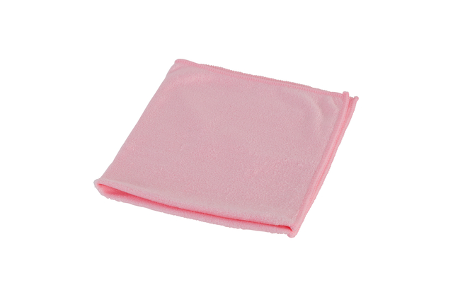 Microvezeldoek Cleaninq basic 38x38 cm rood 5 stuks afbeelding