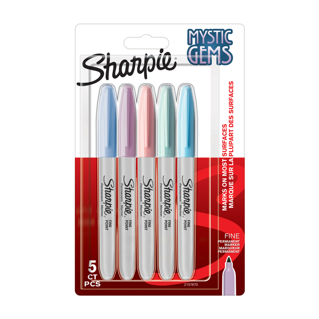 Viltstift Sharpie rond Mystic Gems assorti blister à 5 stuks afbeelding