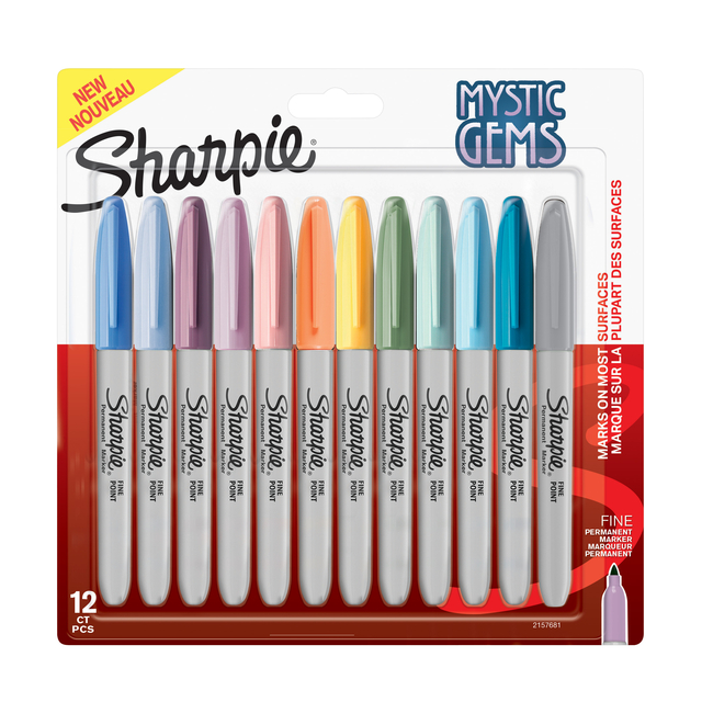 Viltstift Sharpie rond Mystic Gems assorti blister à 12 stuks afbeelding