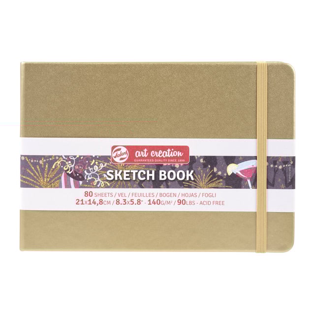 Schetsboek Talens Art Creation 80 witte vellen 140gr 210x150mm witgoud afbeelding