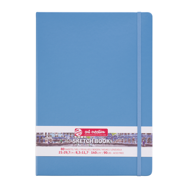 Schetsboek Talens Art Creation 80 witte vellen 140gr 210x300mm blauw afbeelding
