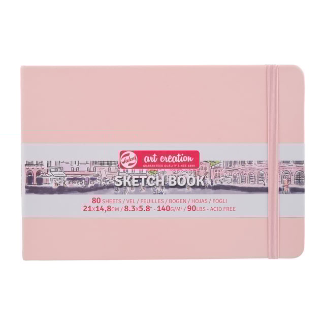 Schetsboek Talens Art Creation 80 witte vellen 140gr 210x150mm roze afbeelding