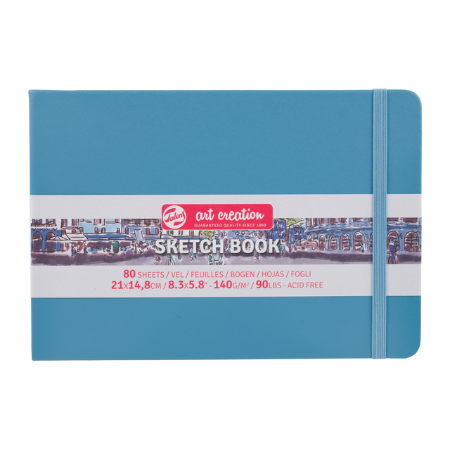 Schetsboek Talens Art Creation 80 witte vellen 140gr 210x150mm blauw afbeelding