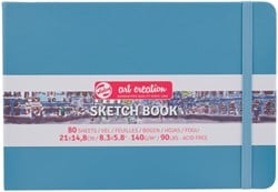 Schetsboek Talens Art Creation 80 witte vellen 140gr 210x150mm blauw
