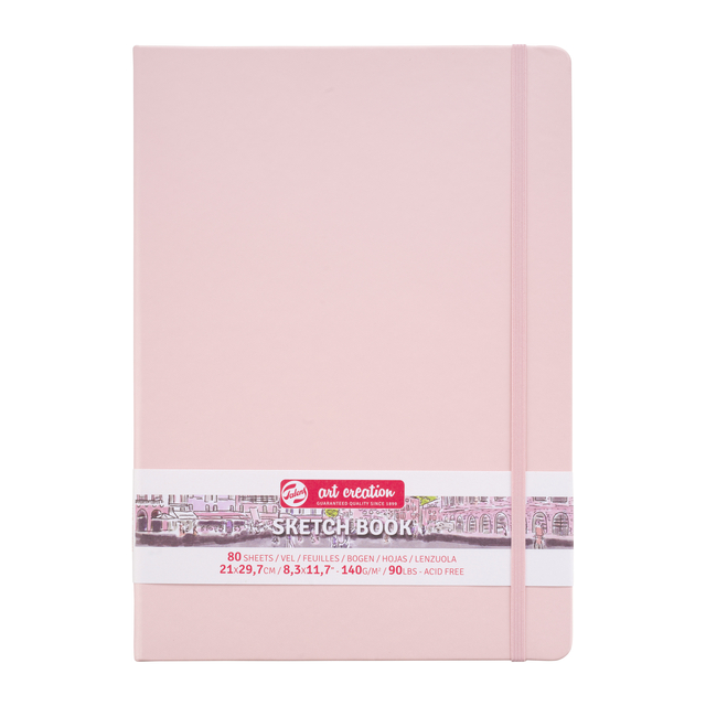 Schetsboek Talens Art Creation 80 witte vellen 140gr 210x300mm roze afbeelding