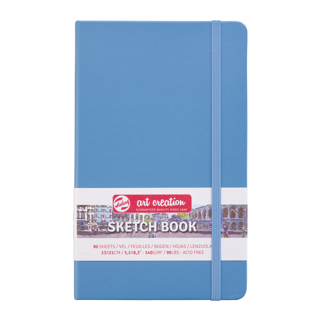 Schetsboek Talens Art Creation 80 witte vellen 140gr 130x210mm blauw afbeelding
