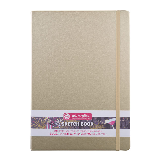 Schetsboek Talens Art Creation 80 witte vellen 140gr 210x300mm witgoud afbeelding