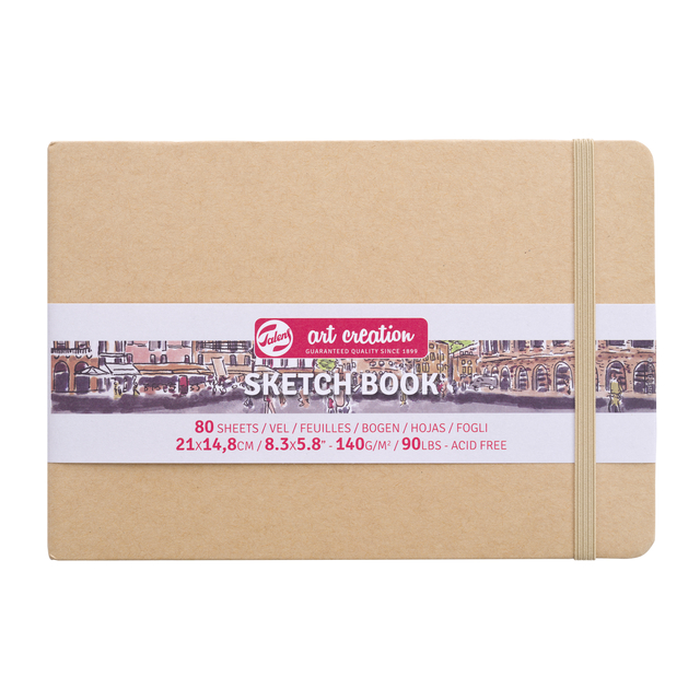 Schetsboek Talens Art Creation 80 witte vellen 140gr 210x150mm kraft afbeelding